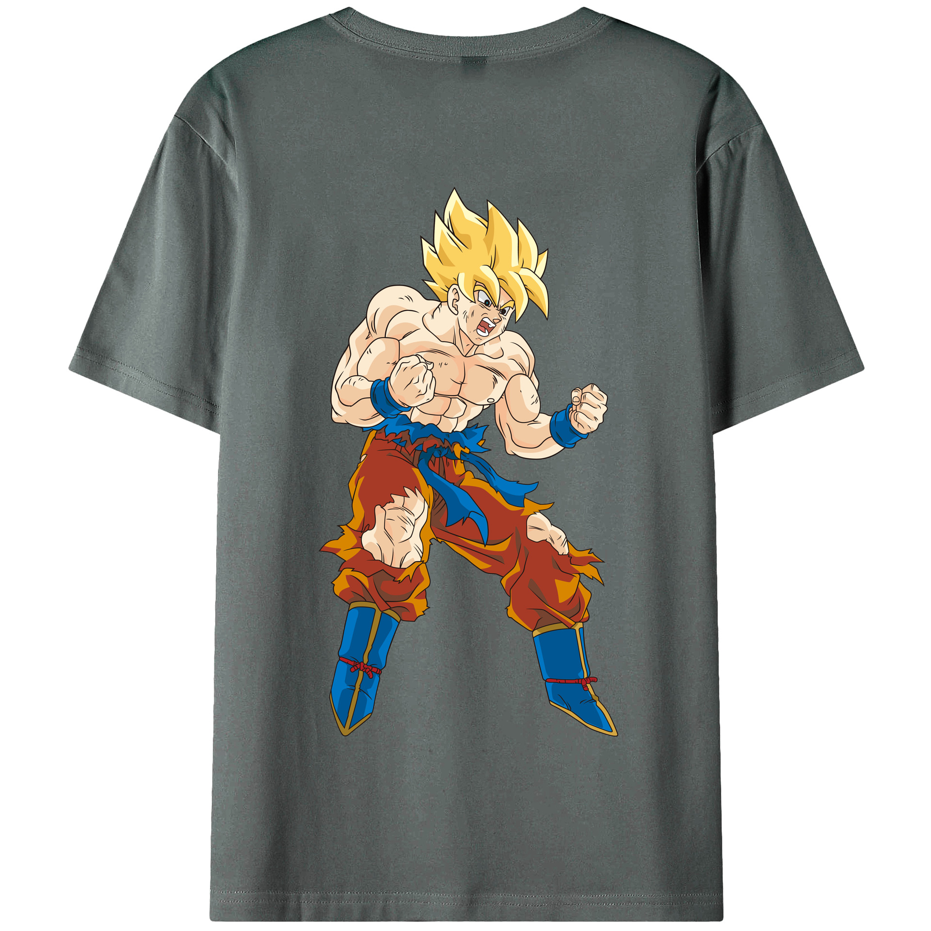 （画像用） ドラゴンボール 孫悟空（そん ごくう）Son Goku カカロット DRAGON BALL Kakarotto 綿100％半袖Tシャツ（背面プリント）